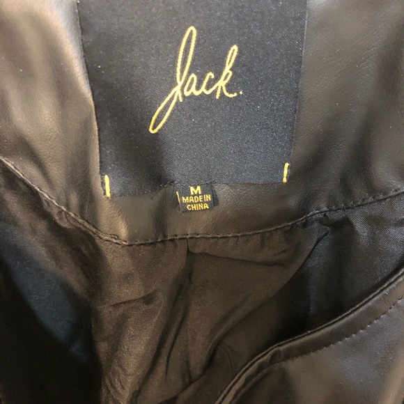 Jack by BB Dakota Vegan Leather Cropped Studded Moto Jacket, women's medium - Picture 6 of 9